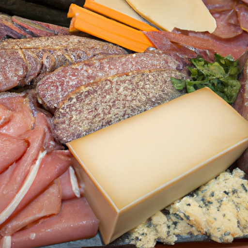 A selection of fresh deli meats and cheeses, perfect for making Italian subs.